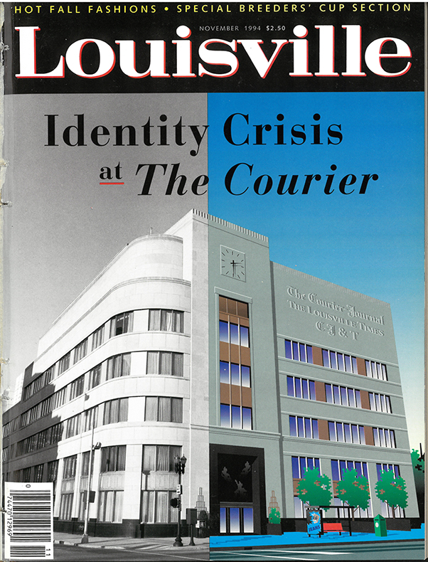 Louisville Magazine's November 1994 cover, cover line: "Identity Crisis at The Courier"